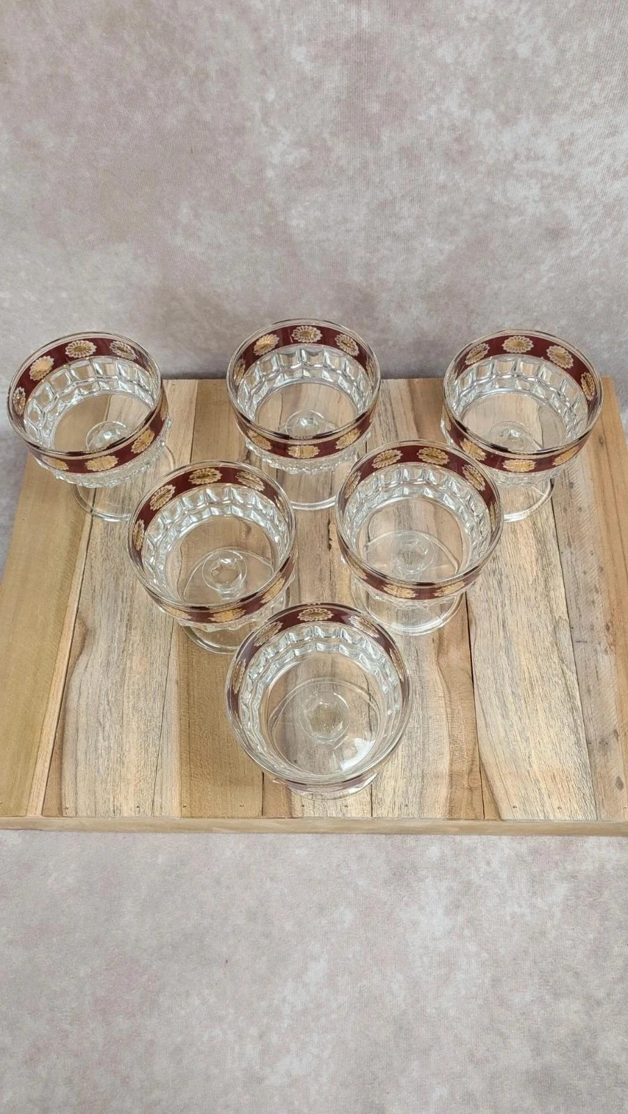 Lote de cortes italianos vintage fucsia y dorado – photo 3